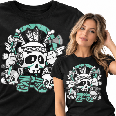 KOSZULKA DAMSKA ANIMOWANA  INDIAN SKULL